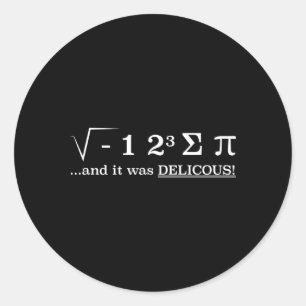 Jag åt lite Paj Math Runt Klistermärke