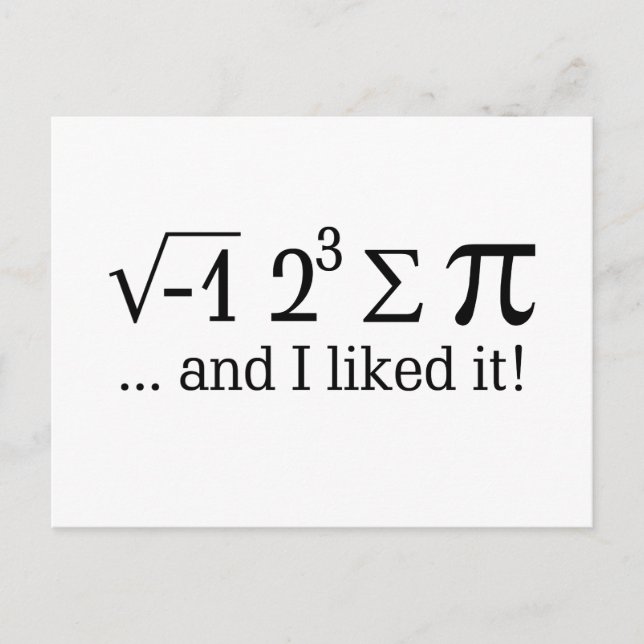 Jag åt lite paj och jag gillade det Typografi Vykort (Framsida)