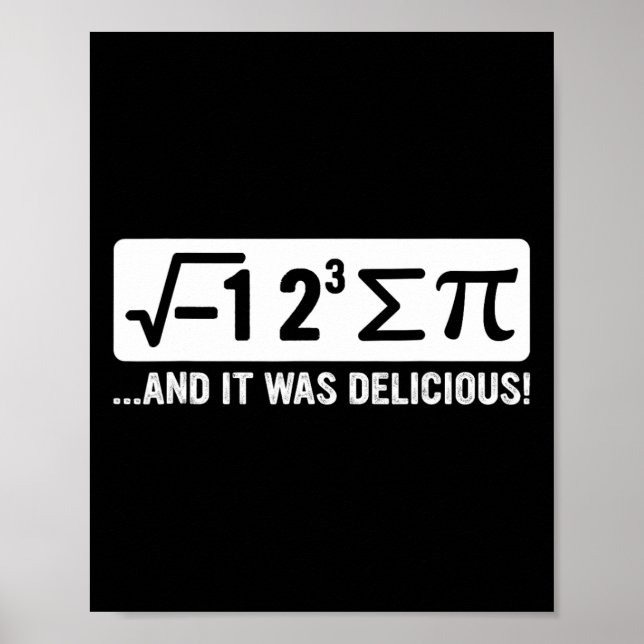 Jag åt lite pi-dag och Math Älskare-gåva 1 Poster (Framsidan)