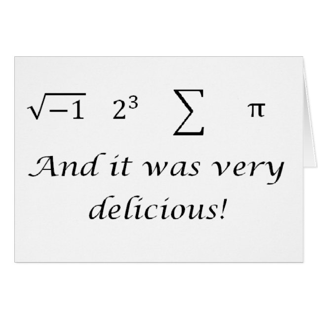 Jag åt någon pajmathskjorta hälsningskort (Framsidan Horizontal)