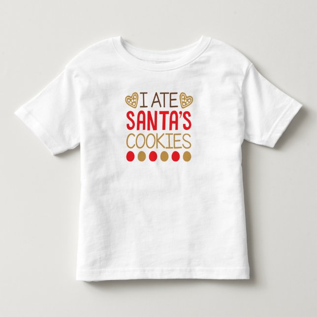 Jag Ate Santa Cookies julgåva T Shirt (Framsida)