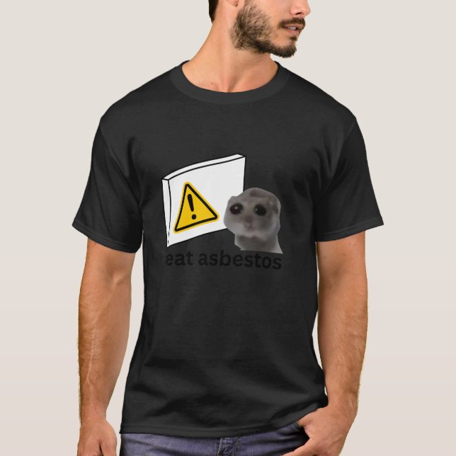Jag äter asbest, finnun Ledsen Hamster Meme T Shirt (Framsida)