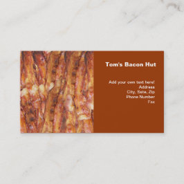 Jag äter Bacon Text med bakgrund Visitkort