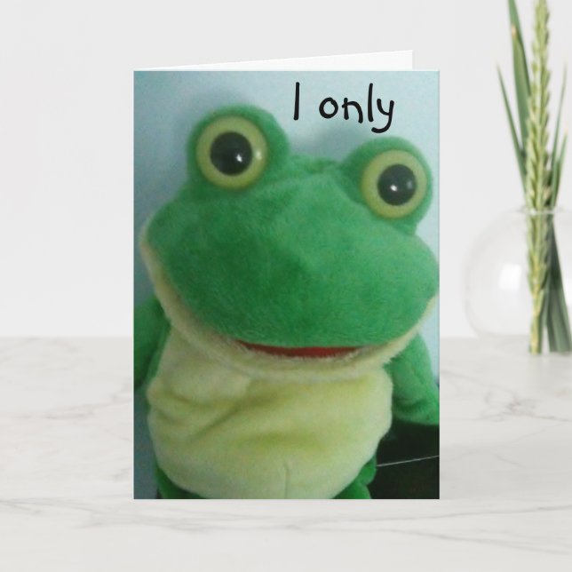 JAG ÄTER BARA FLIES=BIRTHDAY HUMOR KORT (Framsida)