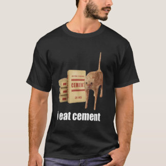 Jag äter cement förbannad katt rolig märkligt spec t shirt
