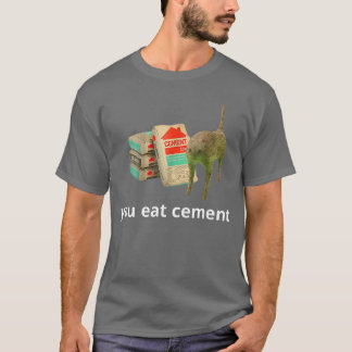 Jag äter cement förbannad katt rolig udda specifik t shirt