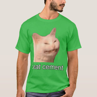 Jag äter cement förbannad katt rolig udda specifik t shirt