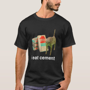 Jag äter cement förbannad katt rolig underligt spe t shirt