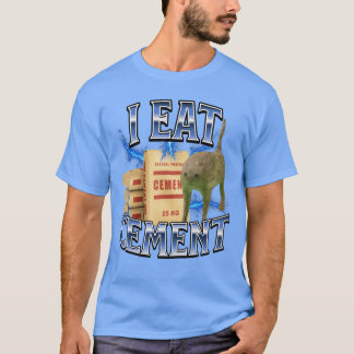 Jag äter Cement Förbannad katt Roligt underligt Sp T Shirt