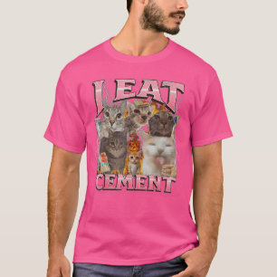 Jag äter cement Rolig katt meme Internet Memes Rol T Shirt