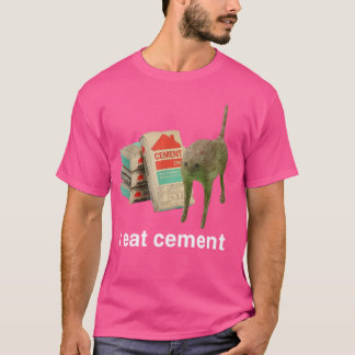 Jag äter cement Rolig katt Stötande Olämplig vuxen T Shirt