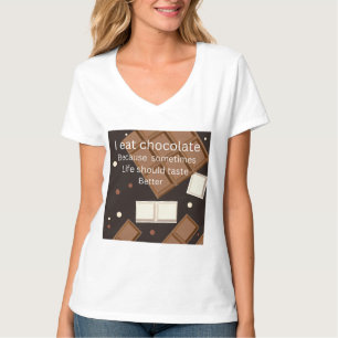 Jag äter choklad för att livet ska smaka bättre t shirt