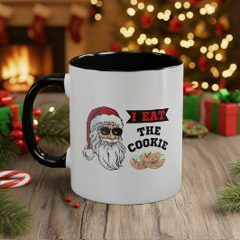 Jag äter Cookie Funny Dirty Joke Santa Mugg