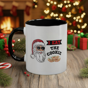 Jag äter Cookie Funny Dirty Joke Santa Mugg