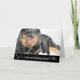 Jag äter endast julsnö helgkort