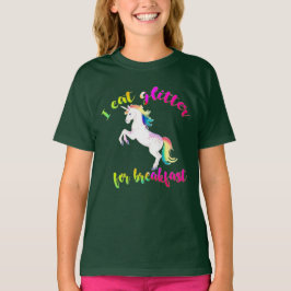 Jag äter glitter för frukost, lustigt ungdom Unico T Shirt