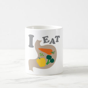 Jag äter grönsaker kaffemugg