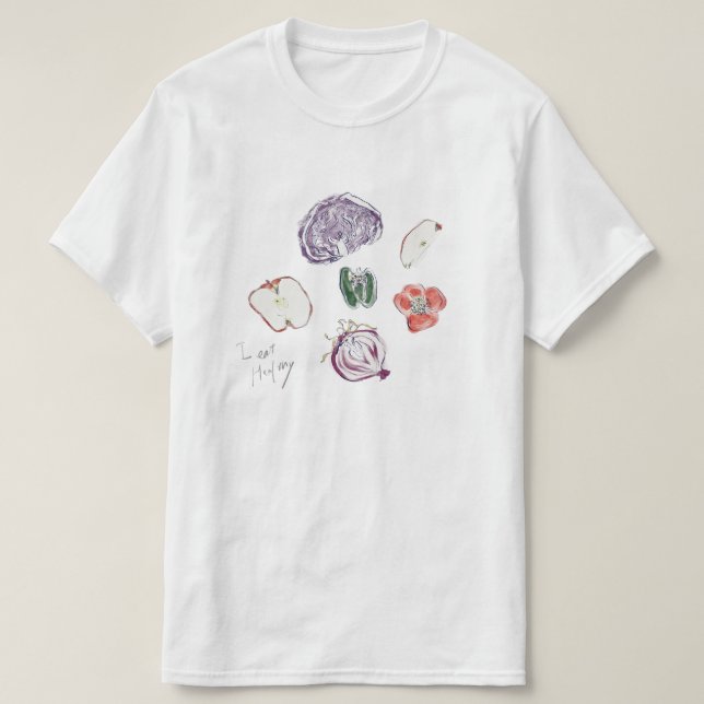Jag äter hälsosamt t shirt (Design framsida)