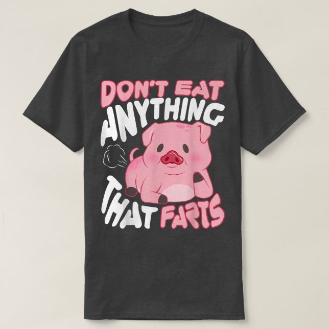 Jag äter ingenting som Farts Vegan T-Shirt (Design framsida)