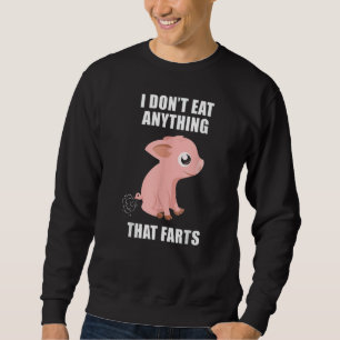 Jag äter ingenting som Farts Vegetarian Vegan. Lång Ärmad Tröja