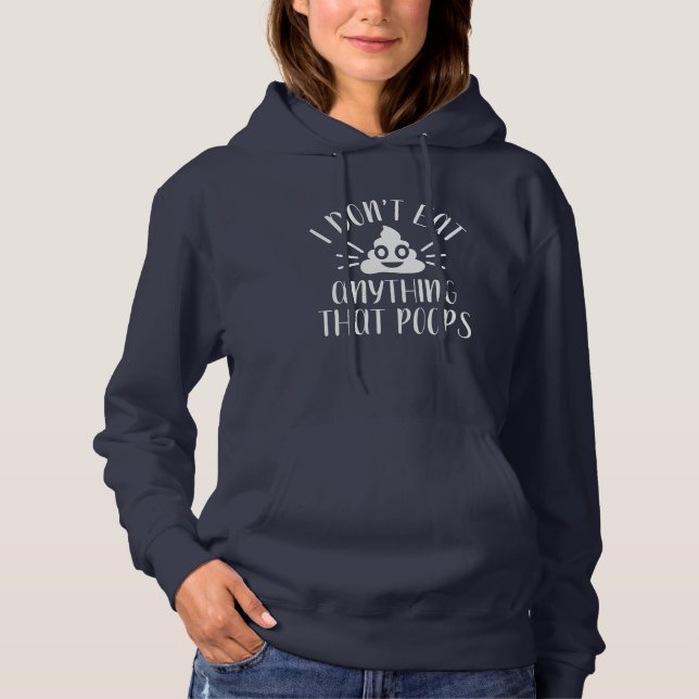 Jag äter ingenting som Poops, Vegan Dam. T Shirt (Framsida)