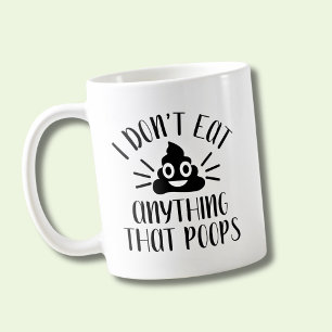Jag äter ingenting som Poops, Vegan Kaffemugg