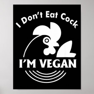 Jag Äter Inte Jag Är Vegan Rolig Vegan Tröja Poster