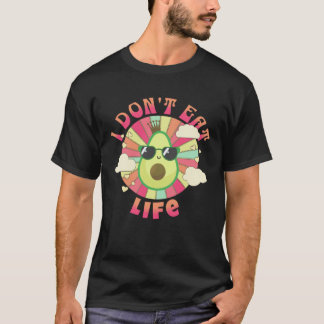 Jag äter inte livet Vegan Retro Vegetarian T Shirt