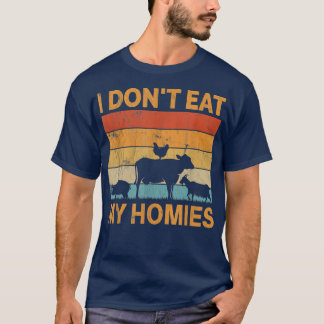 Jag äter inte min Homies Shirt Retro Vegetarian Cu T Shirt
