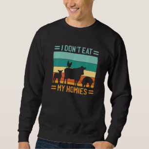Jag äter inte mina drömmar vegetarian vegan Premiu Lång Ärmad Tröja