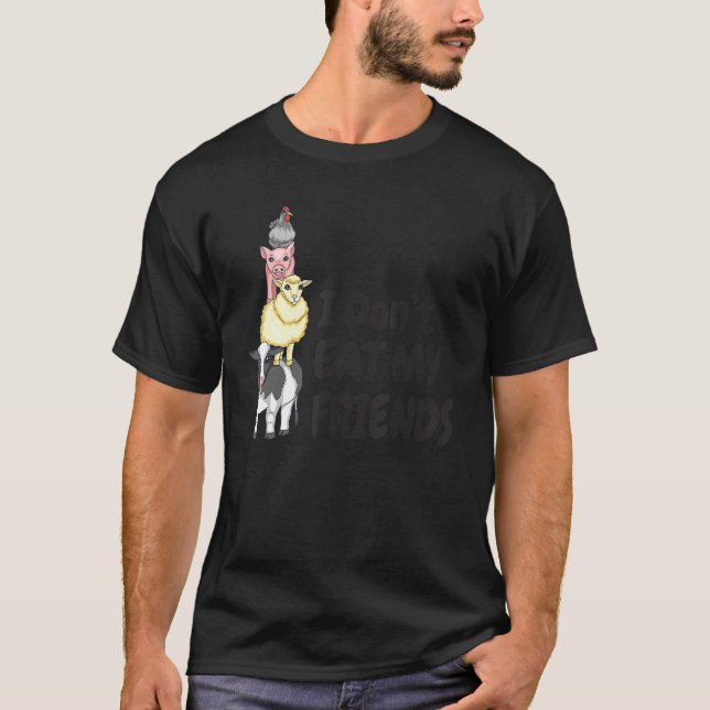Jag äter inte mina vänner Vegan Vegetarian 1 T Shirt (Framsida)