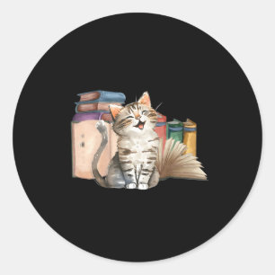 Jag äter katter som jag läser Bokar och glömmer de Runt Klistermärke