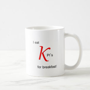 Jag äter KPI för frukost Kaffemugg