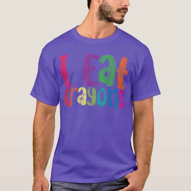 Jag äter kritor retro t shirt (Framsida)