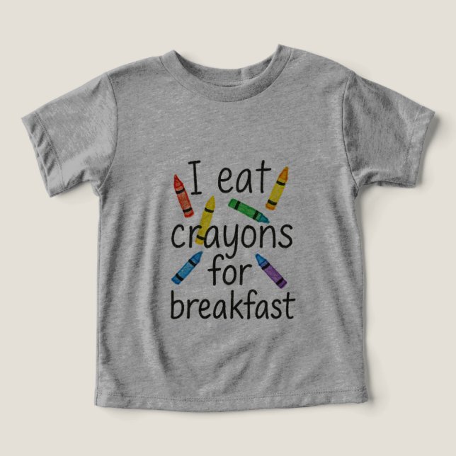 Jag äter kritor till frukost t shirt (Design Framsida)