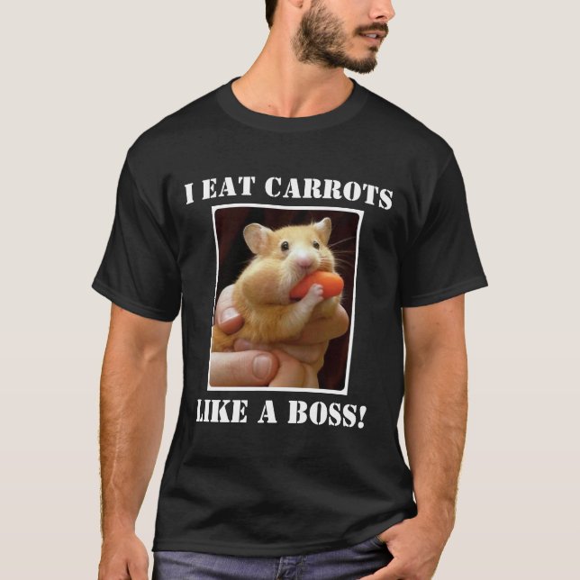 JAG ÄTER MORÖTTER GILLAR EN CHEF! T-SHIRT (Framsida)