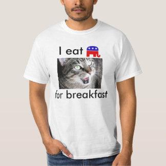 Jag äter republikanska elefanter för frukost t-shirt