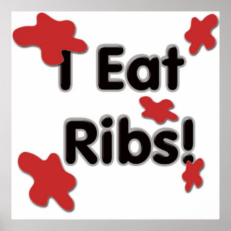 Jag äter Ribs Poster