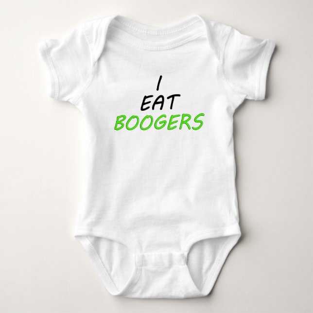 Jag äter snott Baby Infant T-Shirt (Framsida)