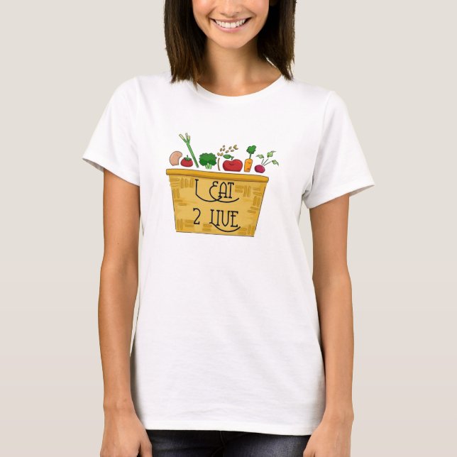 Jag äter till Live T-Shirt (Framsida)