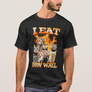 Jag äter torrt väggcement, en fin kattbänk, bootle t shirt