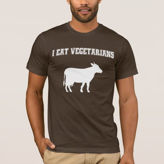 Jag äter vegetarian tee shirt (Framsida)