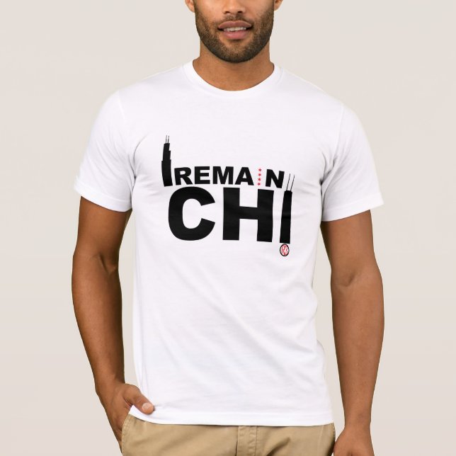 Jag återstår chien (tända), t shirt (Framsida)
