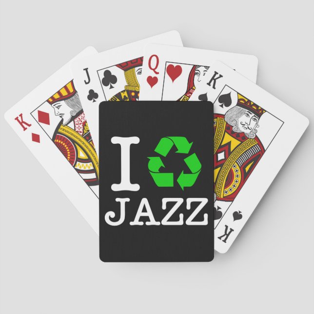 Jag återvinner jazz spelkort (Baksidan)