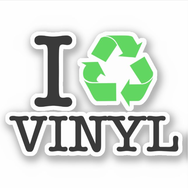 Jag Återvinner Vinyl Klistermärken (Framsida)