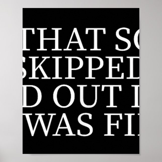 Jag att Sång du hoppade över och hittade ut senare Poster (Framsidan)