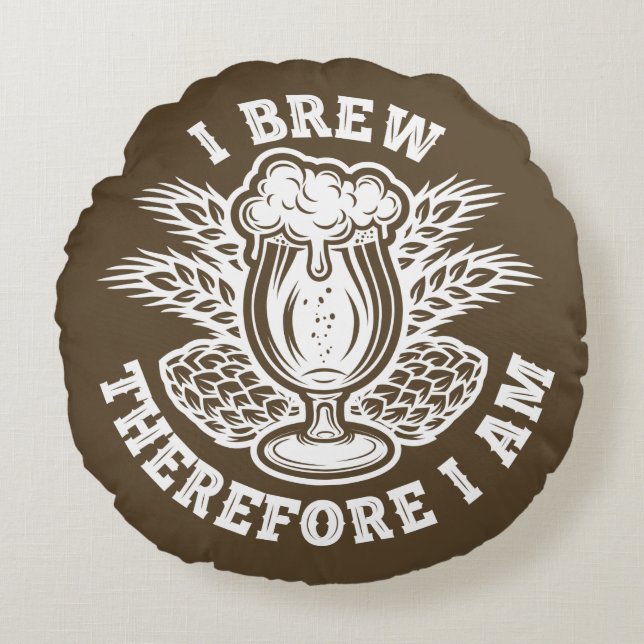 Jag avbryter därför rund kudde (Framsidan)