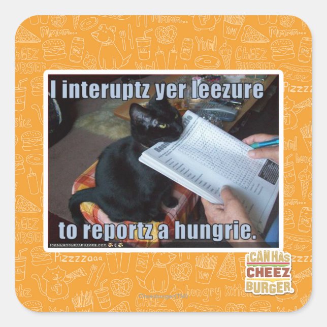 Jag avbryter er Leezure Fyrkantigt Klistermärke (Framsida)