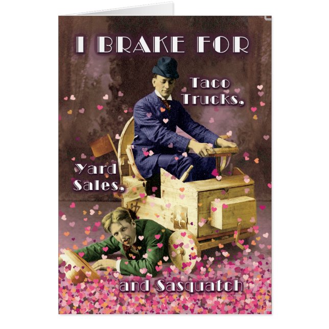 Jag avbryter för Sasquatch och You Valentine Day C Hälsningskort (Framsidan)