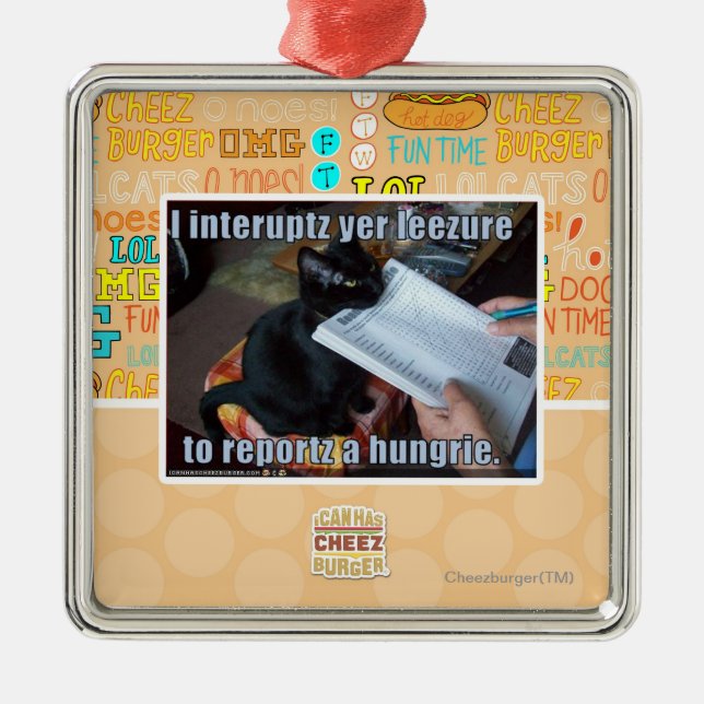 Jag avbryter yer Leezure Julgransprydnad Metall (Framsidan)